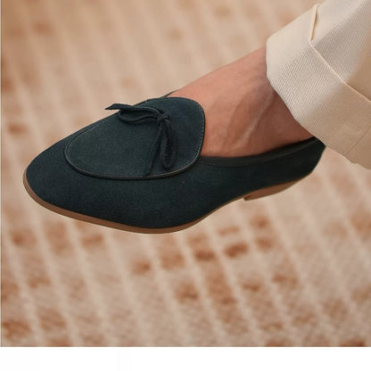 Handmade Suede Belgian Loafers for Men