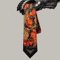 Rooster Mulberry Silk Necktie, Yarn-Dyed Jacquard Woven Mens Tie